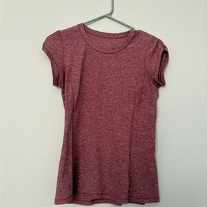 lululemon athletica Maroon Short Sleeve Tee